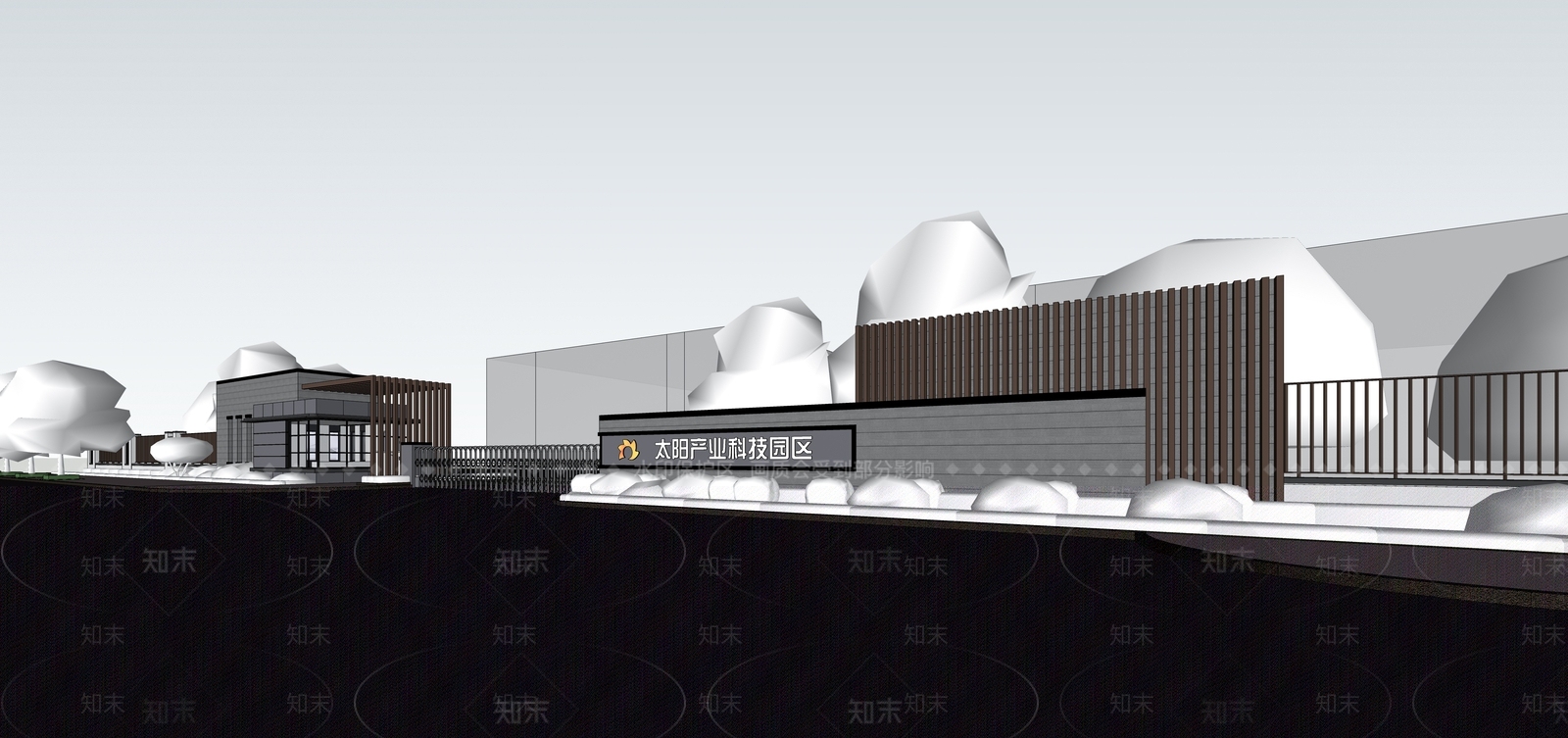 现代极简小公建SU模型下载【ID:1195002911】