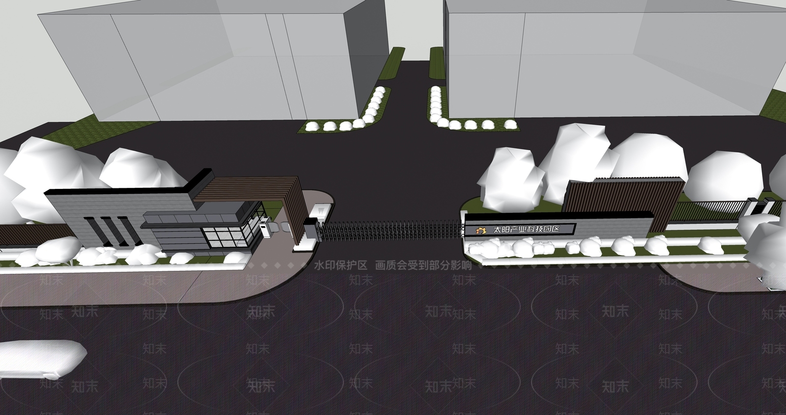 现代极简小公建SU模型下载【ID:1195002911】