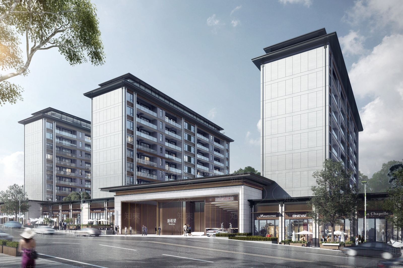 新中式入口大门SU模型下载【ID:1195004277】