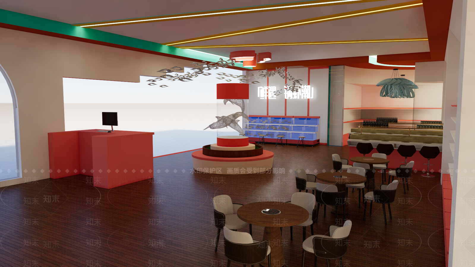 现代餐饮建筑SU模型下载【ID:1195094741】