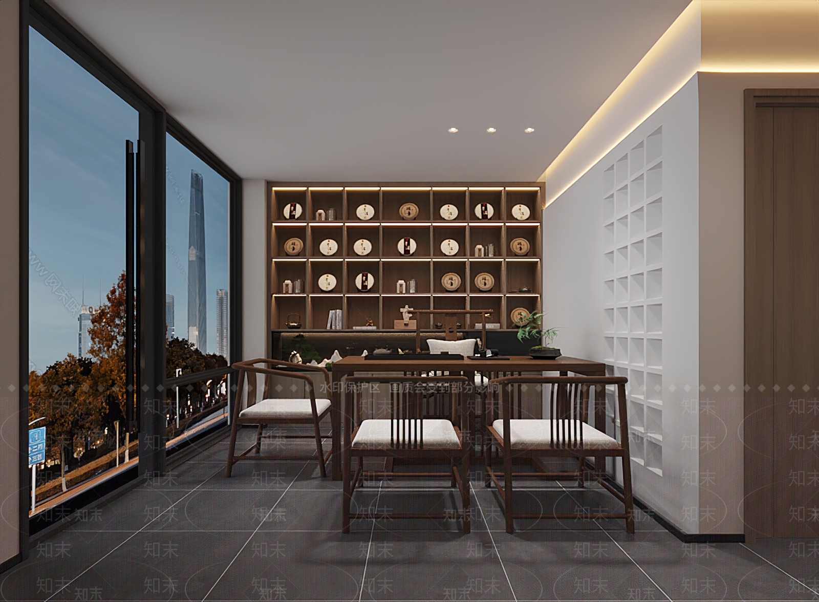 新中式茶叶店3D模型下载【ID:1195004204】