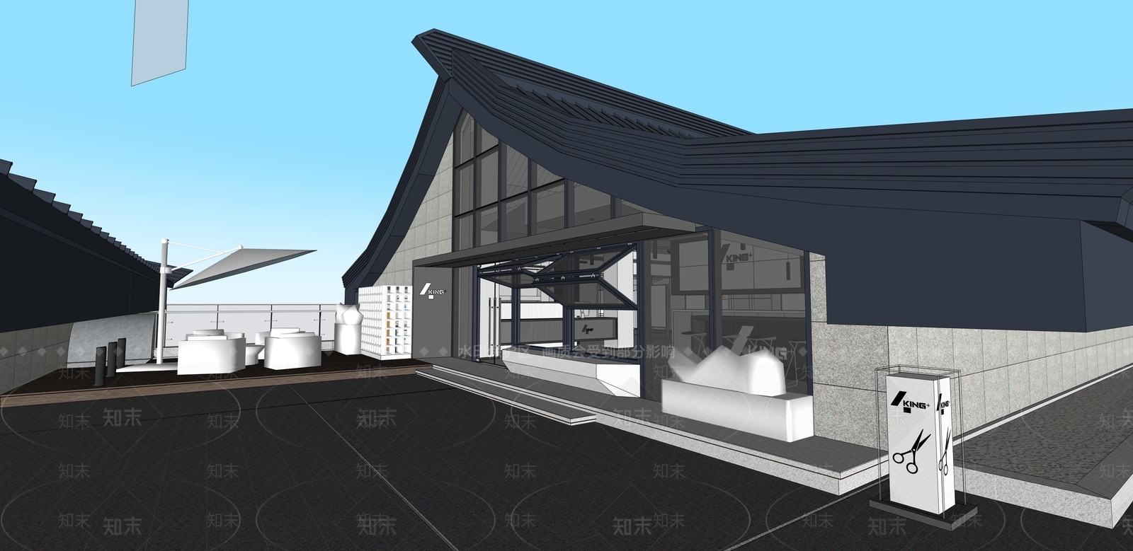 现代中式其他店铺SU模型下载【ID:1195007193】