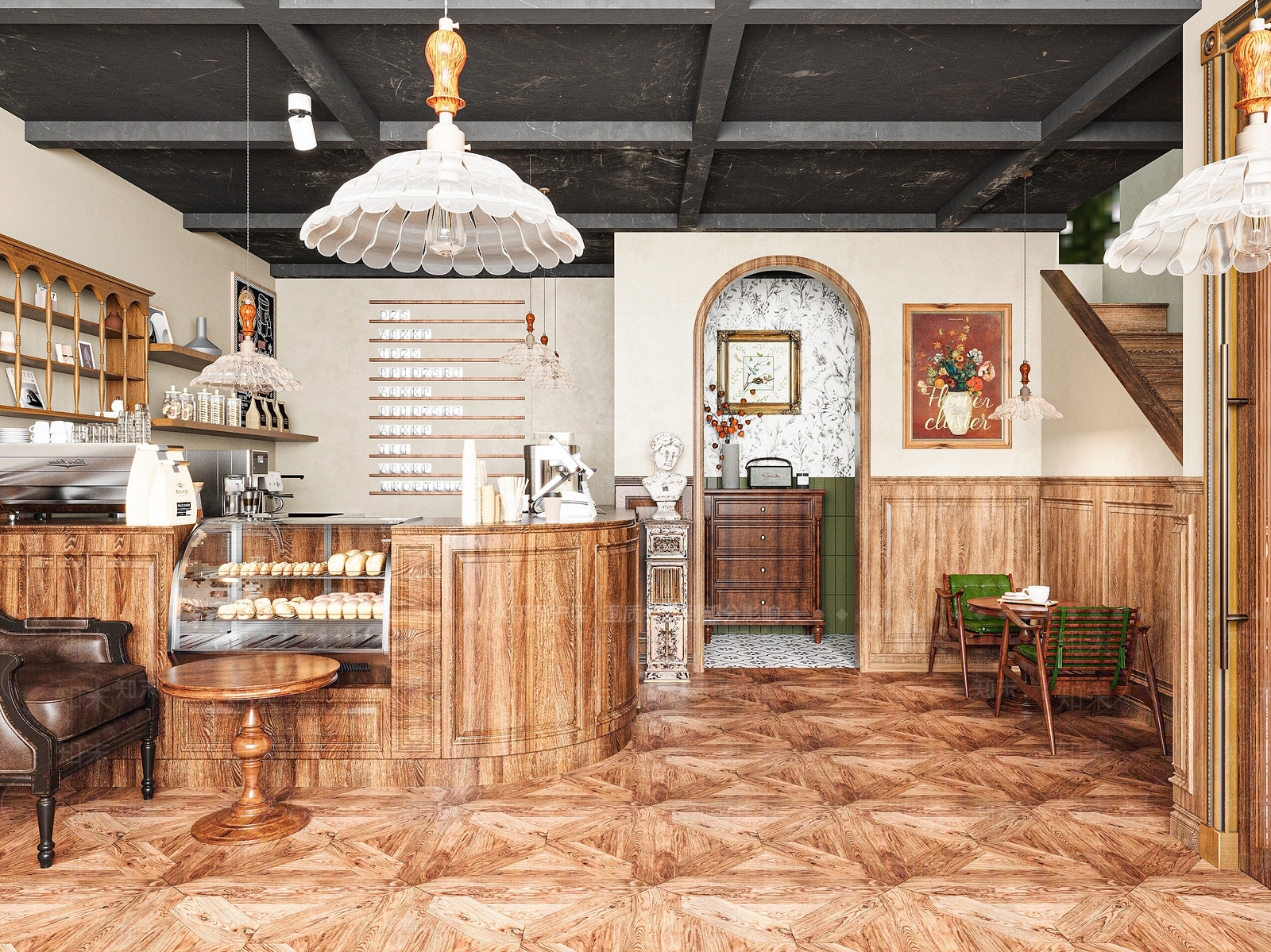 现代咖啡厅3D模型下载【ID:1195008284】