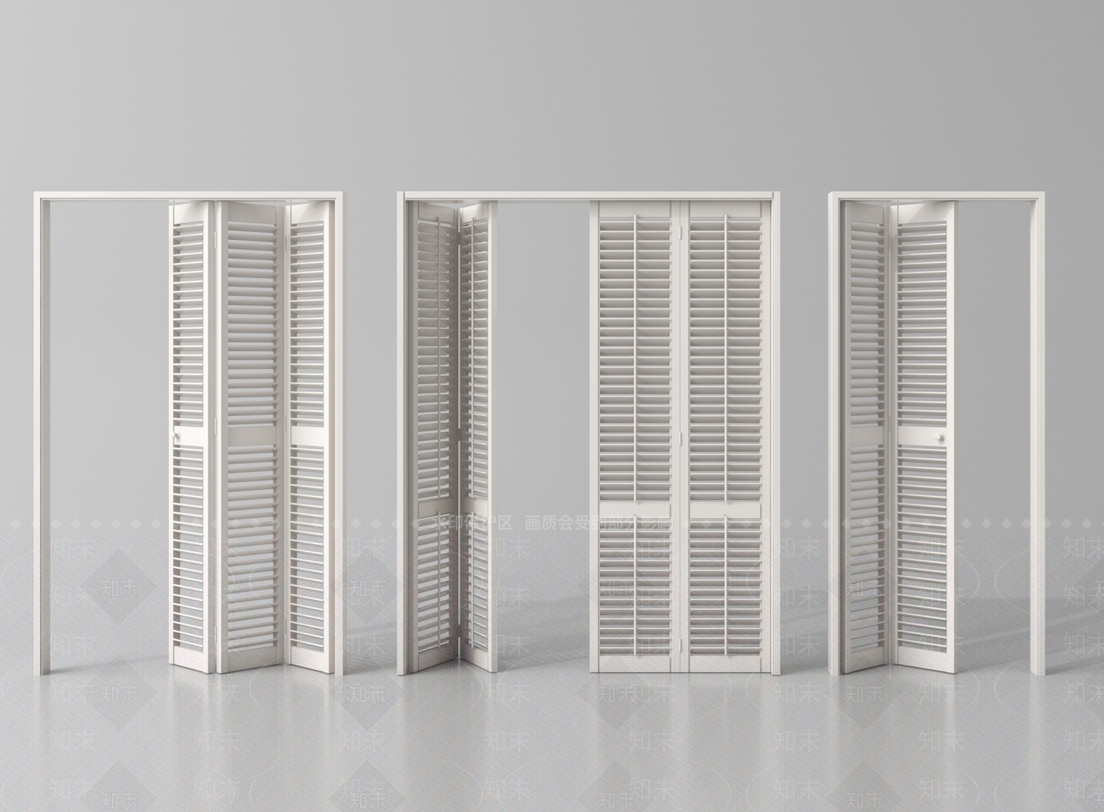 现代折叠门SU模型下载【ID:1195011693】