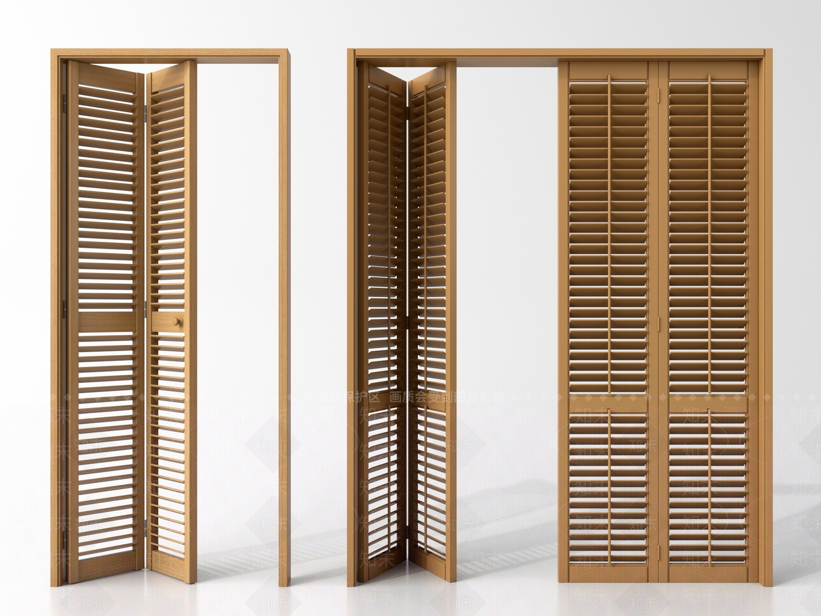 现代折叠门SU模型下载【ID:1195011937】