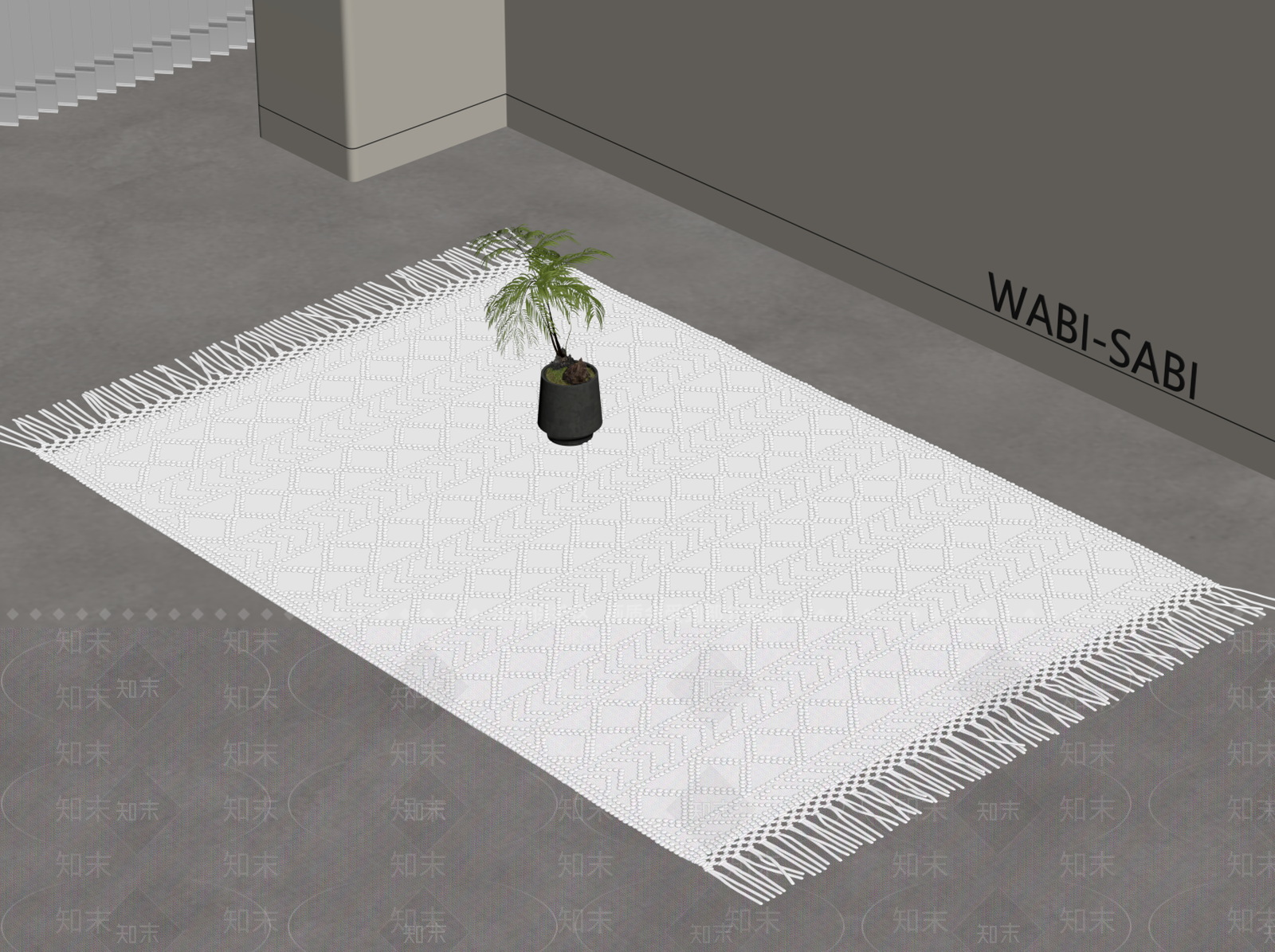 现代地毯SU模型下载【ID:1195012802】