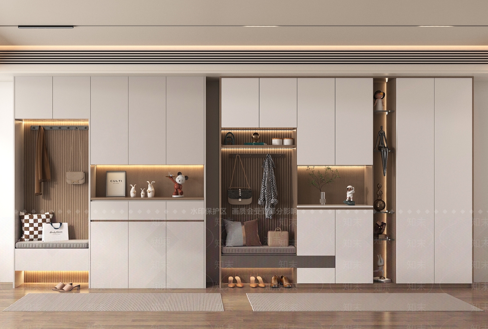 现代玄关柜3D模型下载【ID:1195014939】