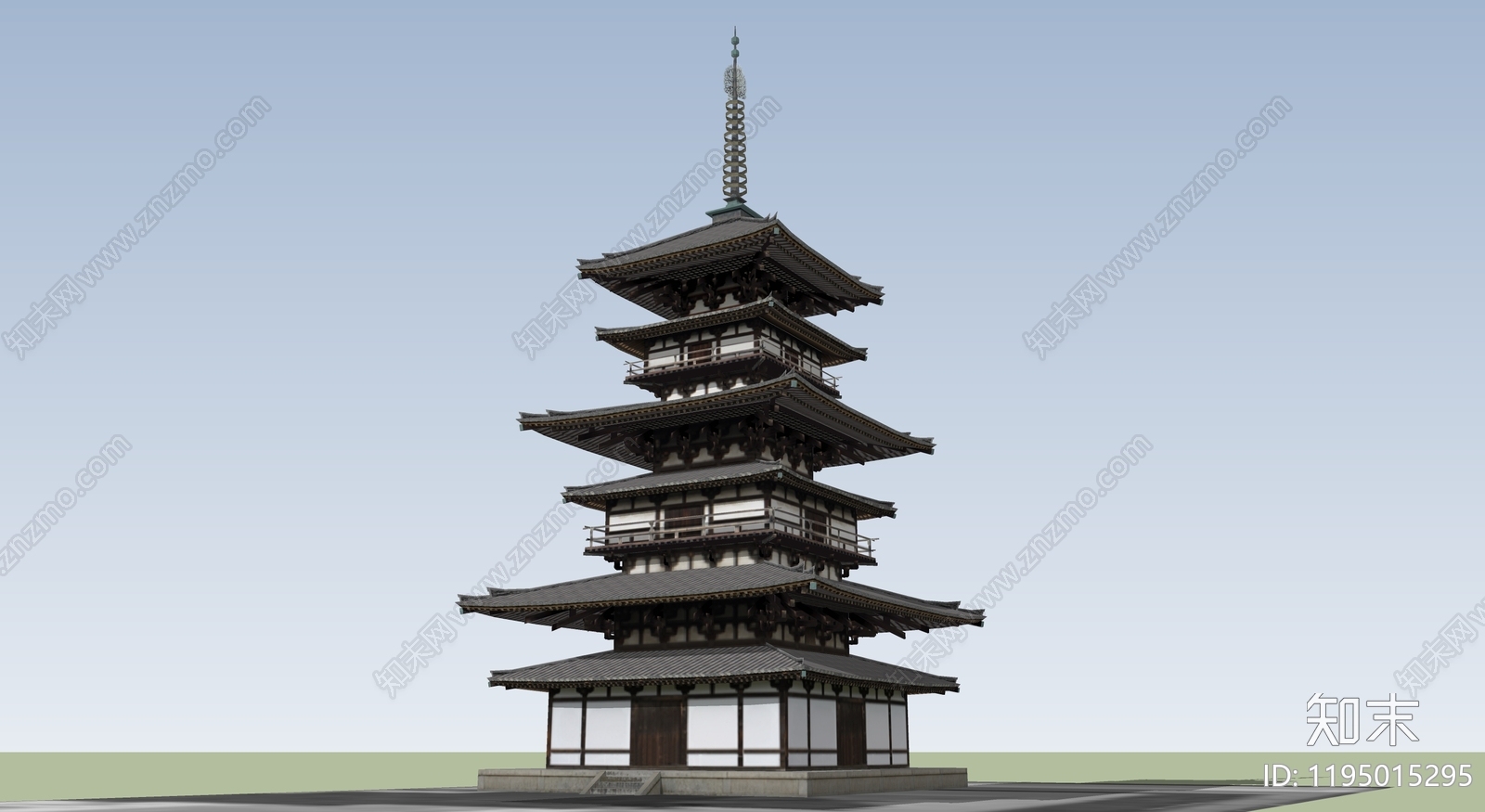 中式古建筑SU模型下载【ID:1195015295】
