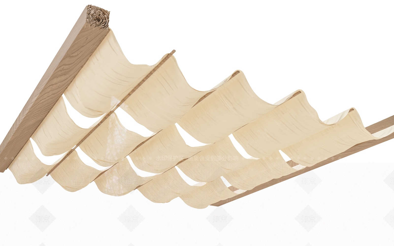 现代侘寂吊顶3D模型下载【ID:1195019896】