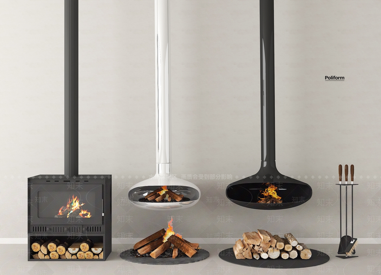 现代壁炉3D模型下载【ID:1195019709】