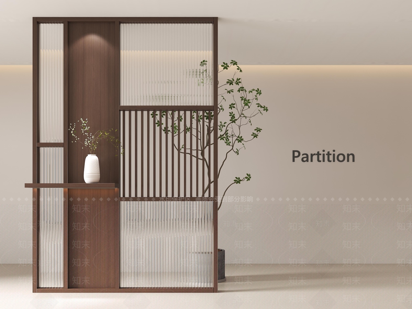 现代隔断SU模型下载【ID:1195020248】