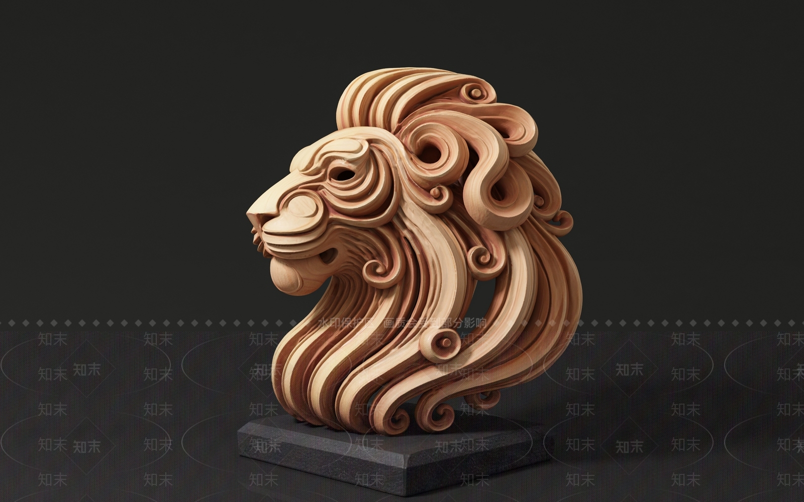 现代雕塑摆件3D模型下载【ID:1195020430】