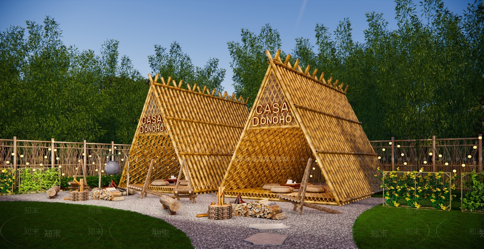 现代营地SU模型下载【ID:1195022532】