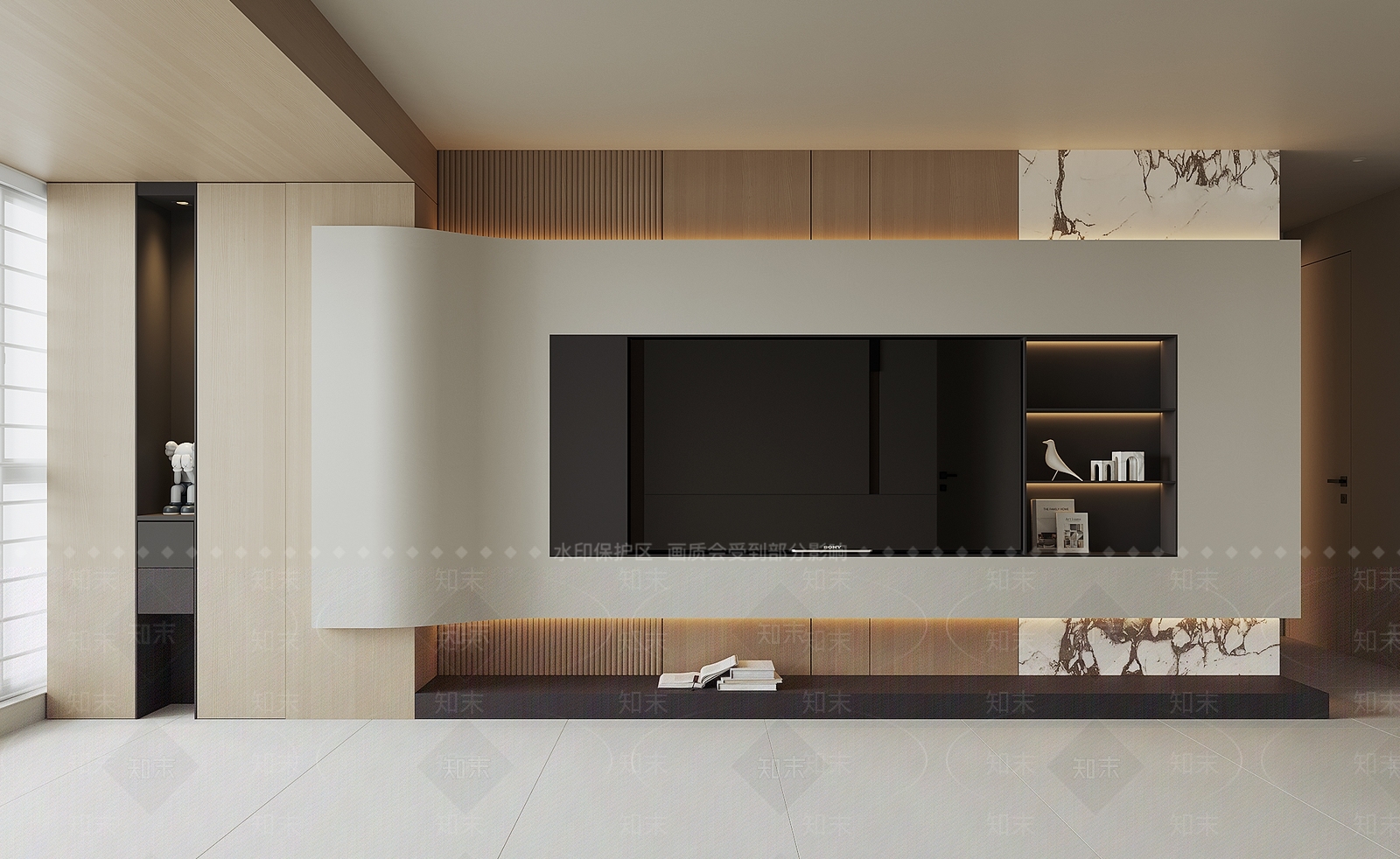 现代背景墙SU模型下载【ID:1195023090】