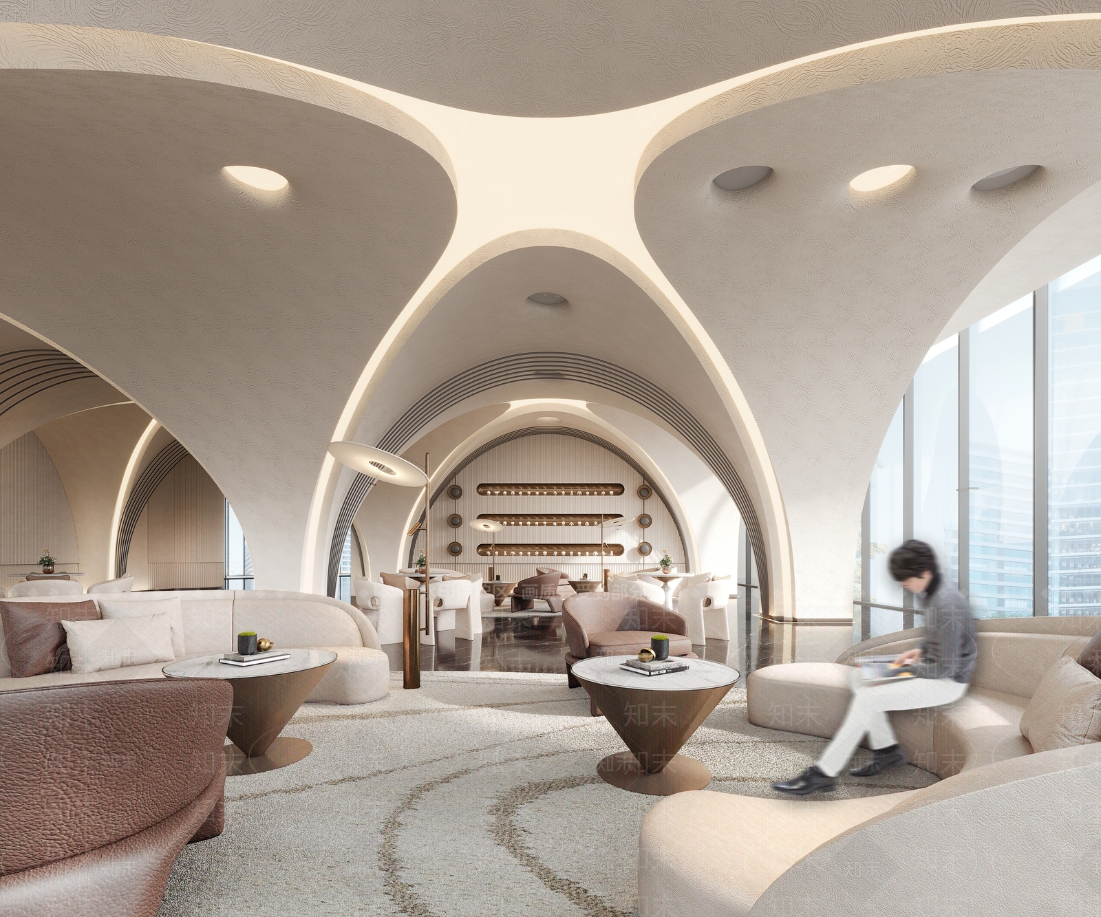 现代酒店大堂3D模型下载【ID:1215137265】