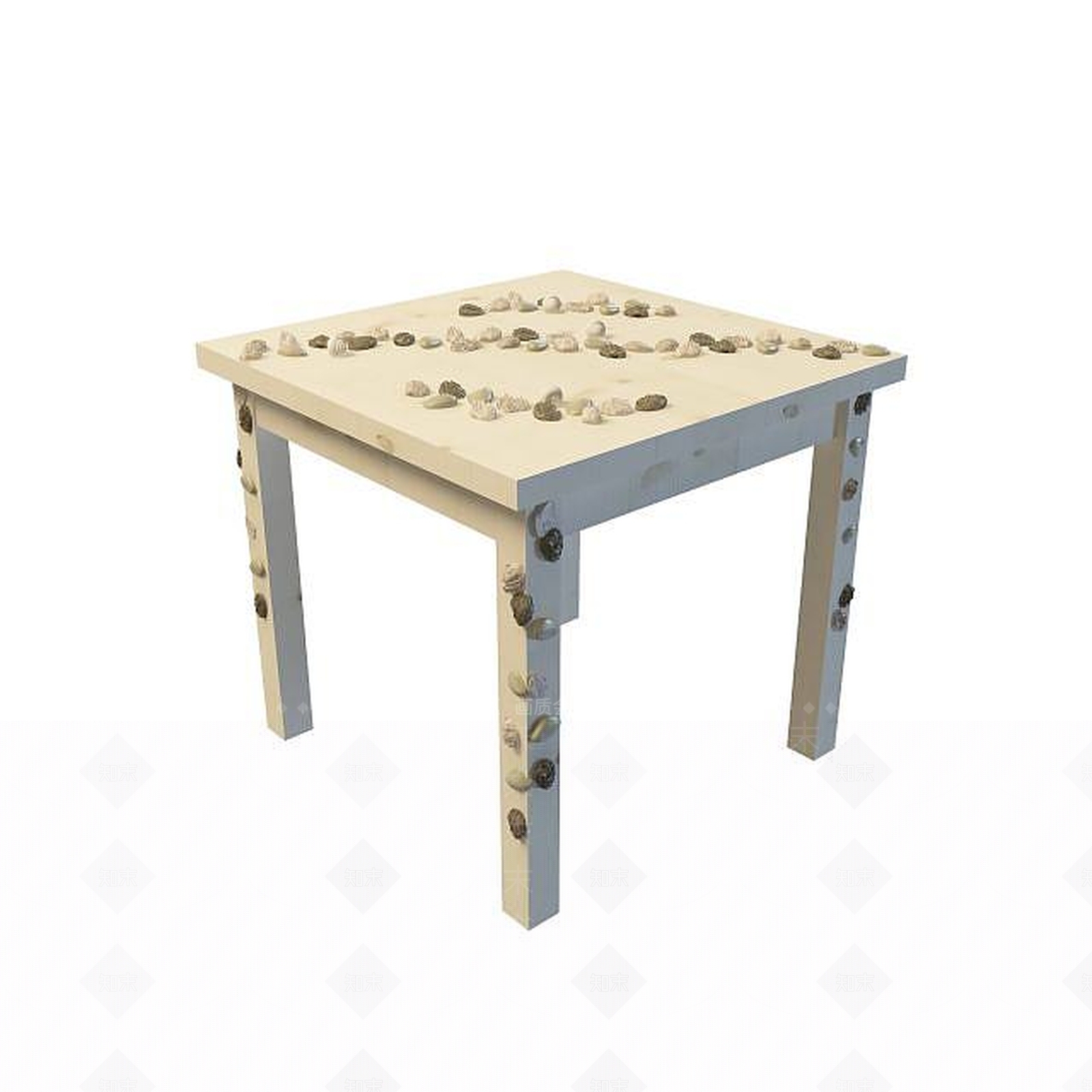 现代艺术桌子3D模型下载【ID:1195025805】