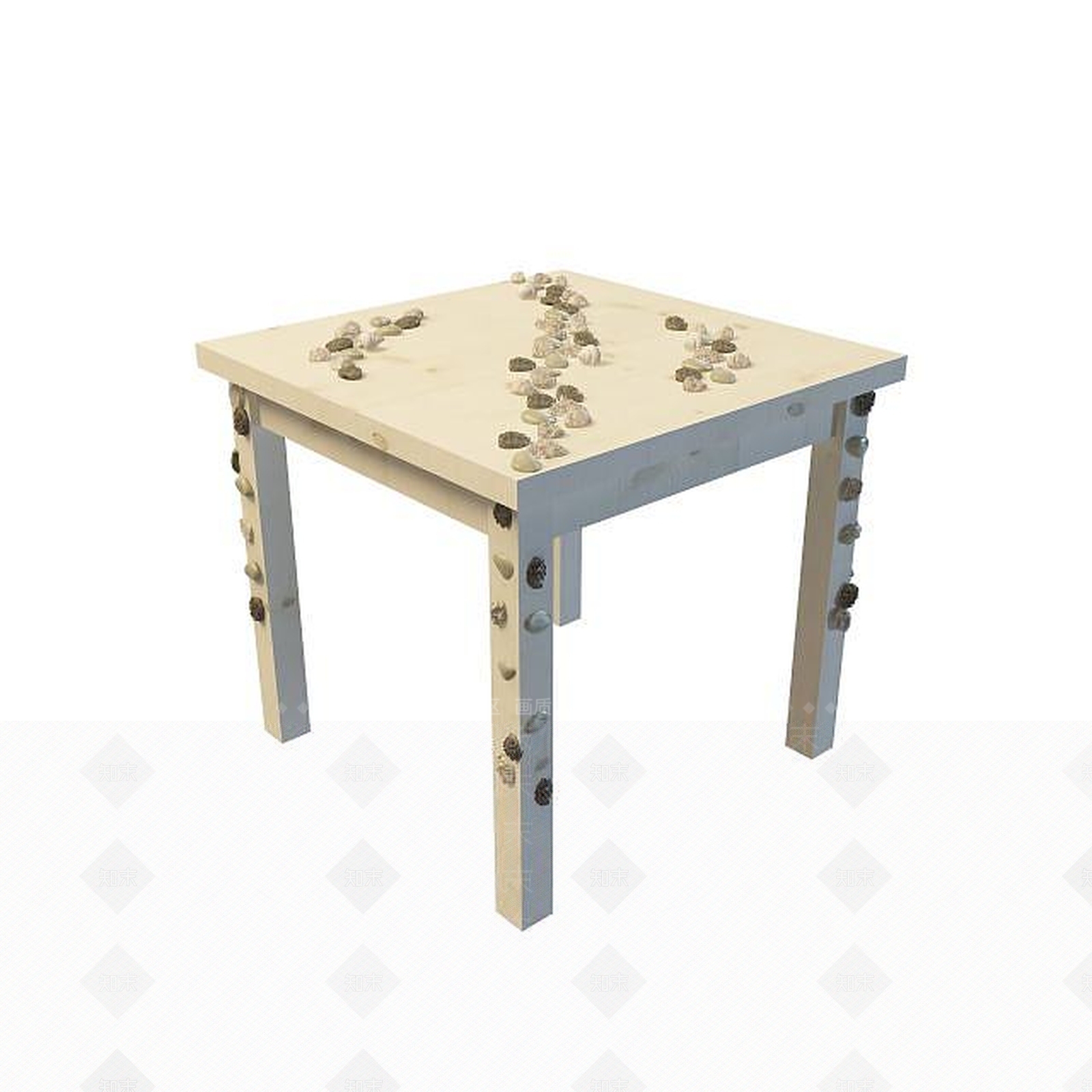 现代艺术桌子3D模型下载【ID:1195025805】