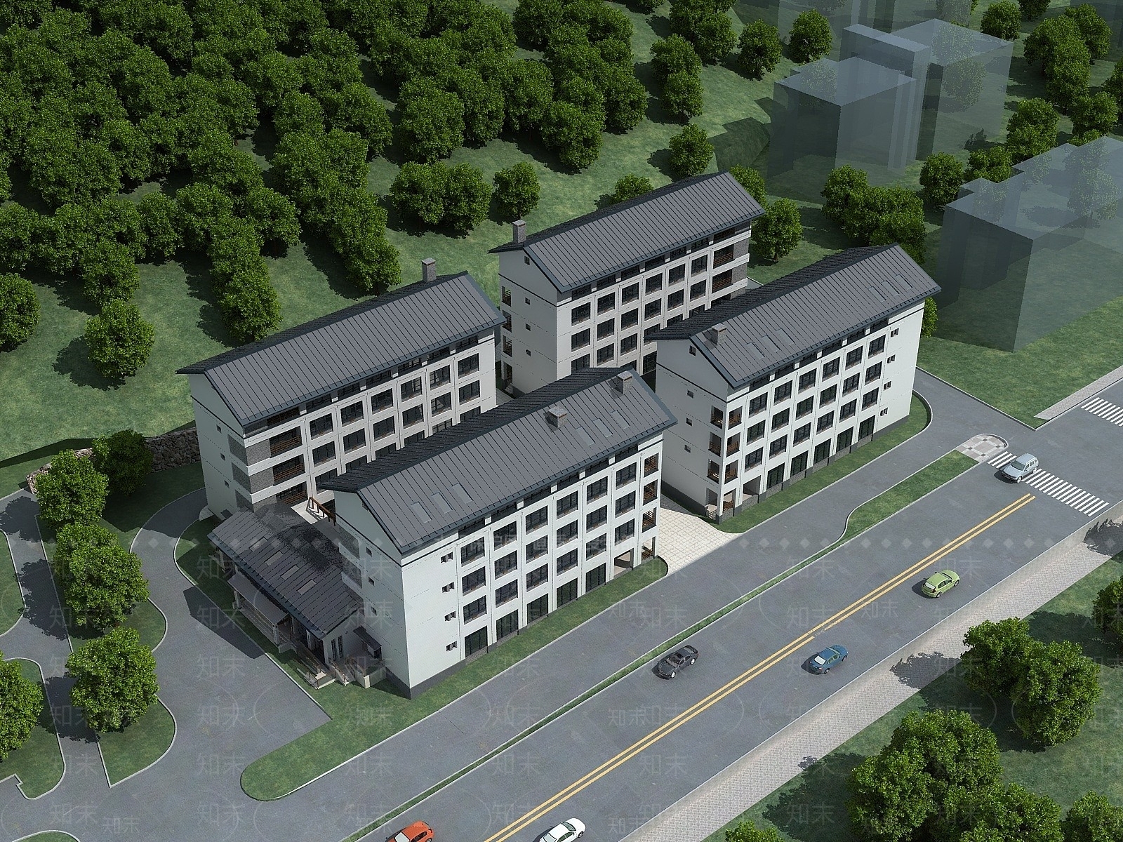 中式医院3D模型下载【ID:1195026418】