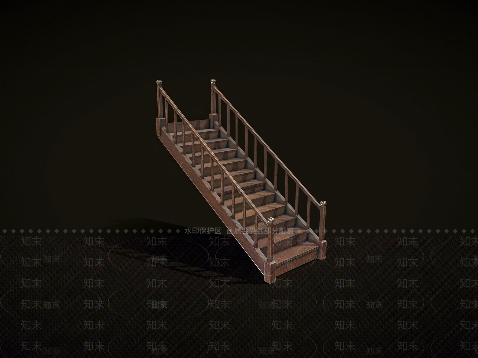 现代楼梯SU模型下载【ID:1195026966】