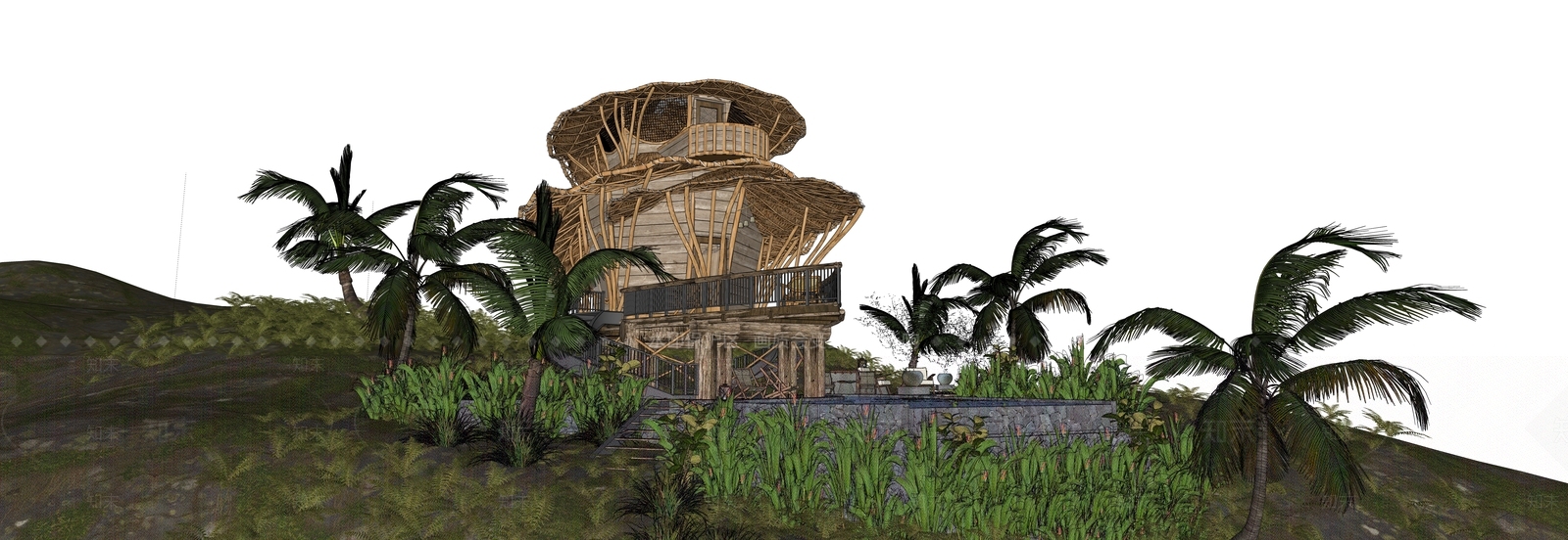 现代其他景观小建筑SU模型下载【ID:1195027307】