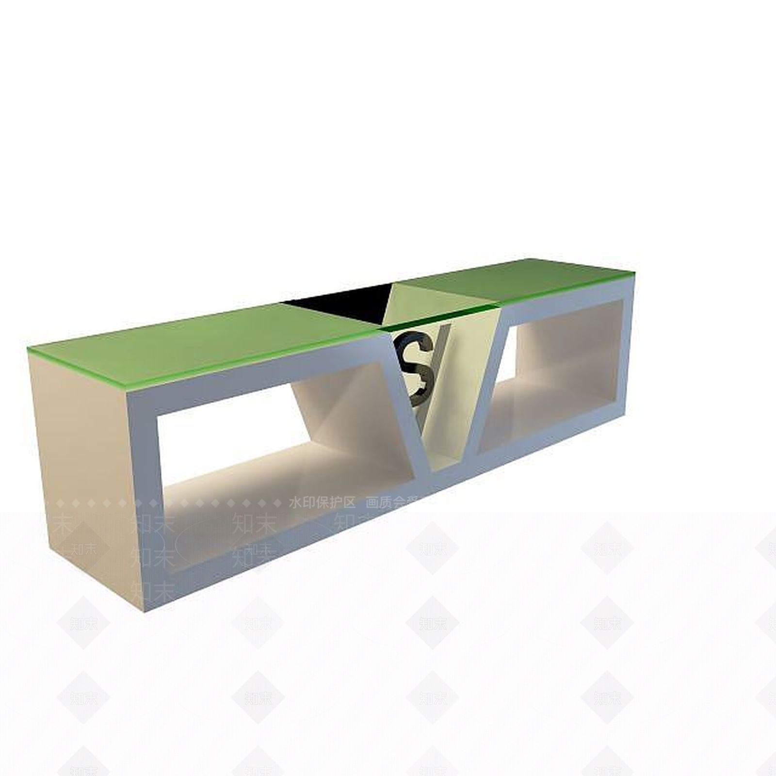 现代接待台3D模型下载【ID:1195028597】