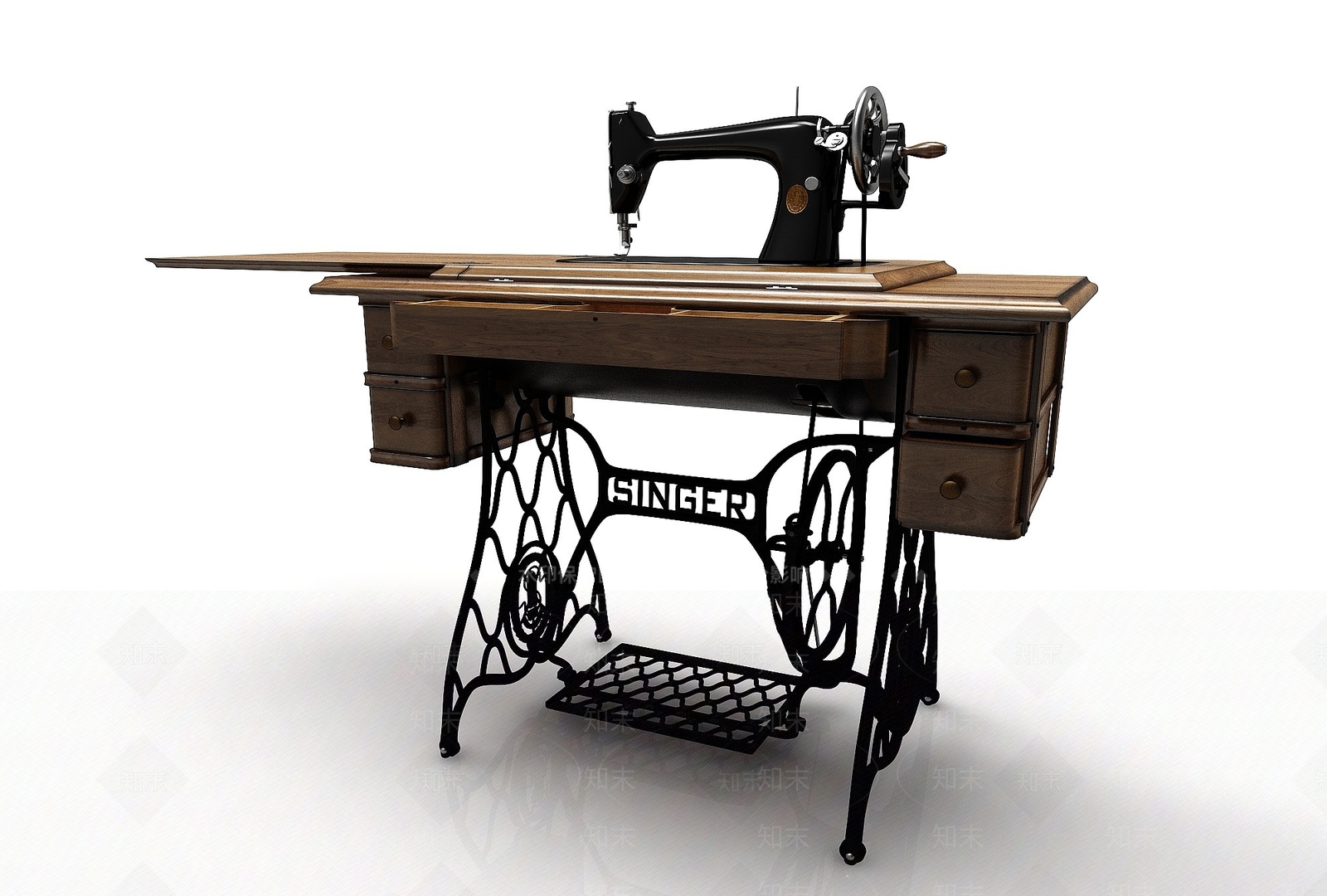 现代风格缝纫机3D模型下载【ID:1195031576】