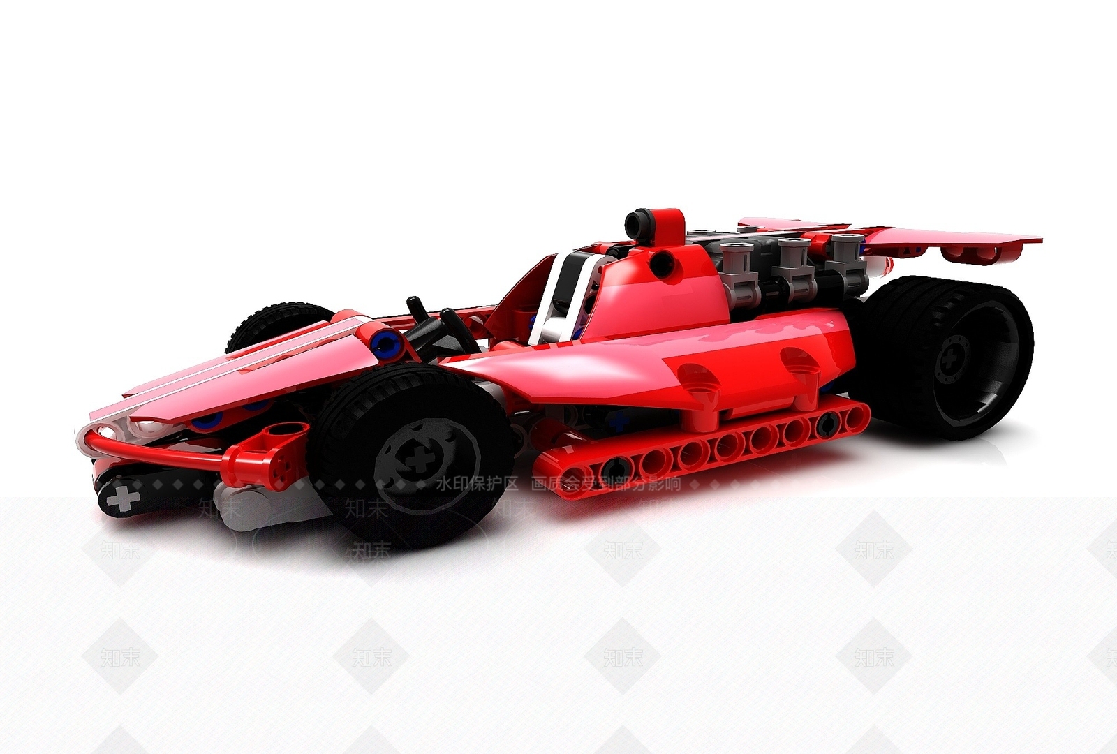 现代风格乐高玩具车3D模型下载【ID:1195031688】