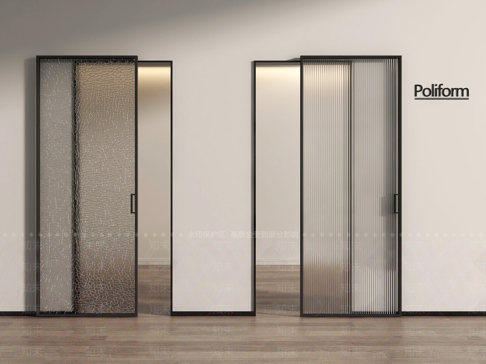 现代推拉门SU模型下载【ID:1195033255】