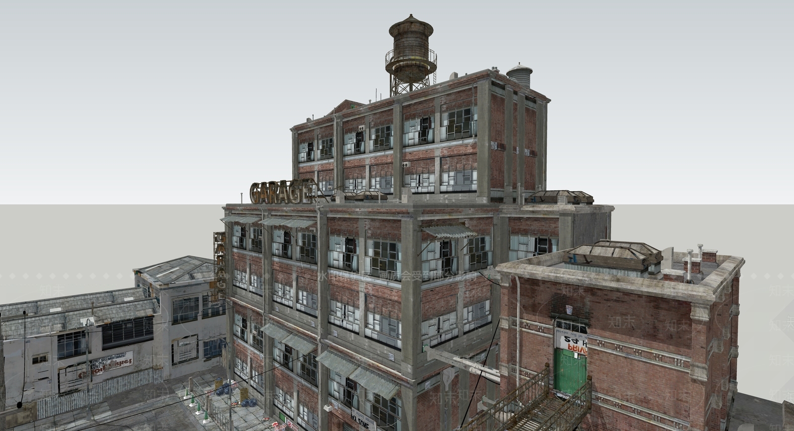 现代工业风格建筑SU模型下载【ID:1195034643】
