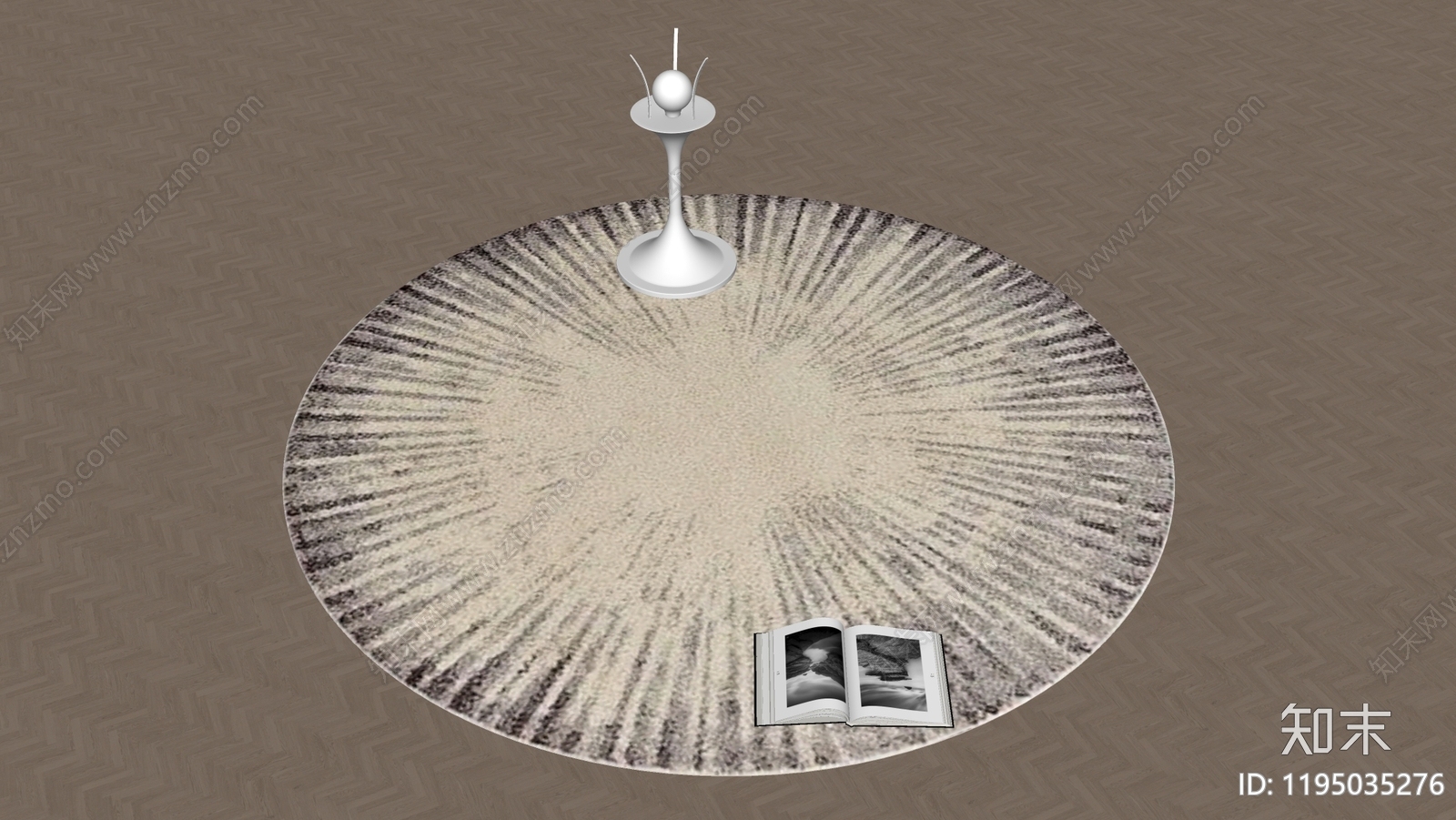 现代简约圆形地毯SU模型下载【ID:1195035276】