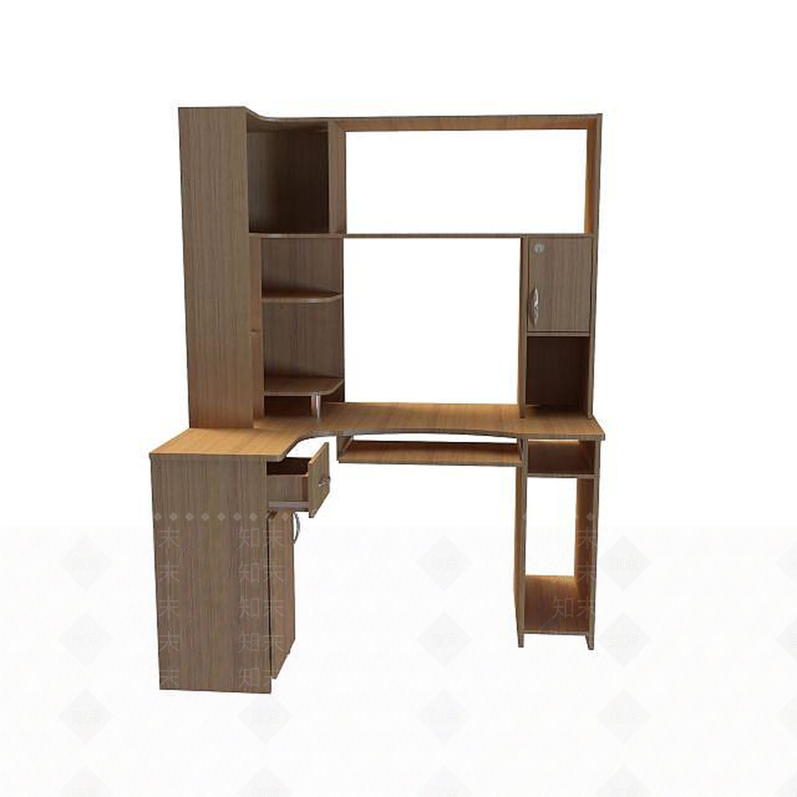 现代电脑桌3D模型下载【ID:1195036550】