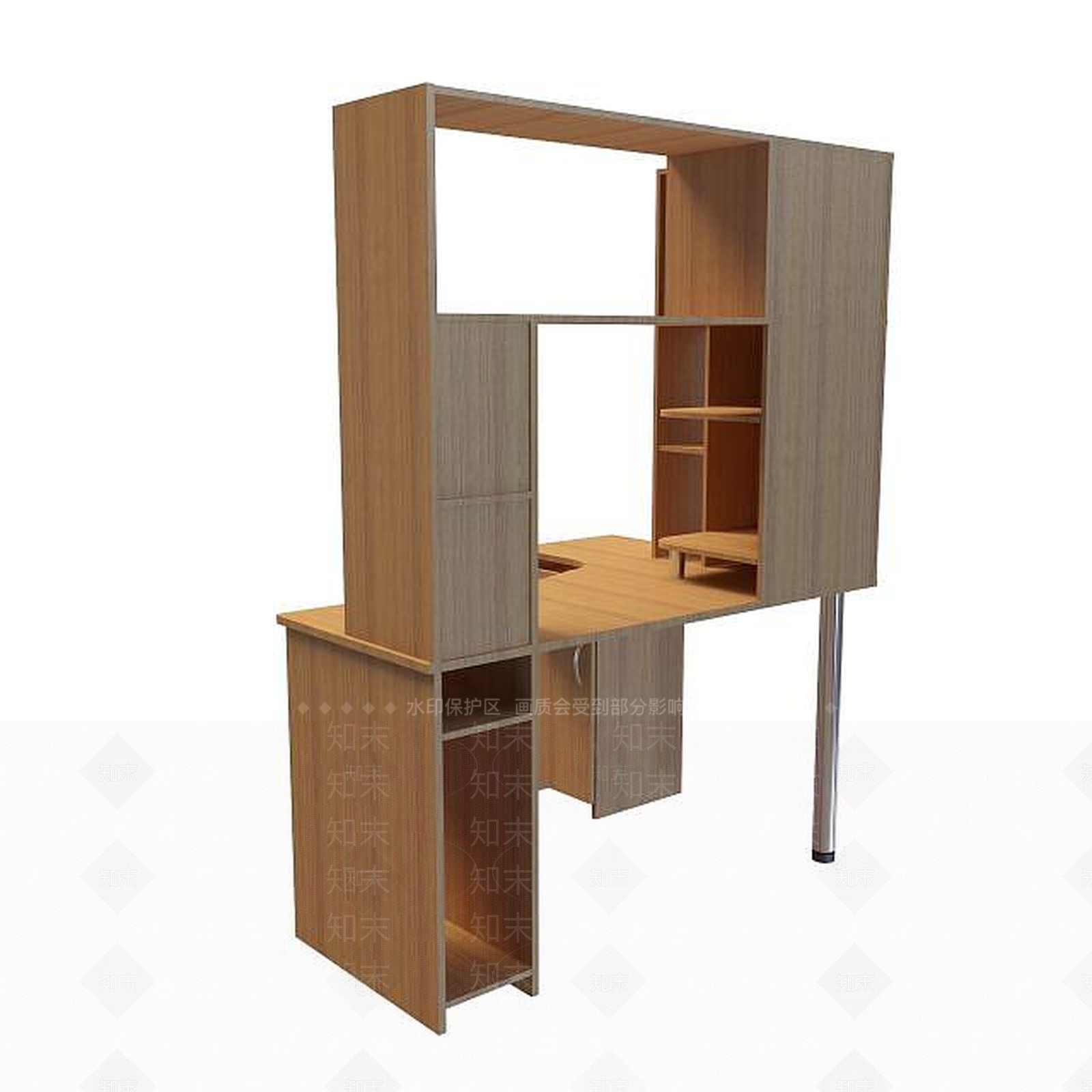 现代电脑桌3D模型下载【ID:1195036550】