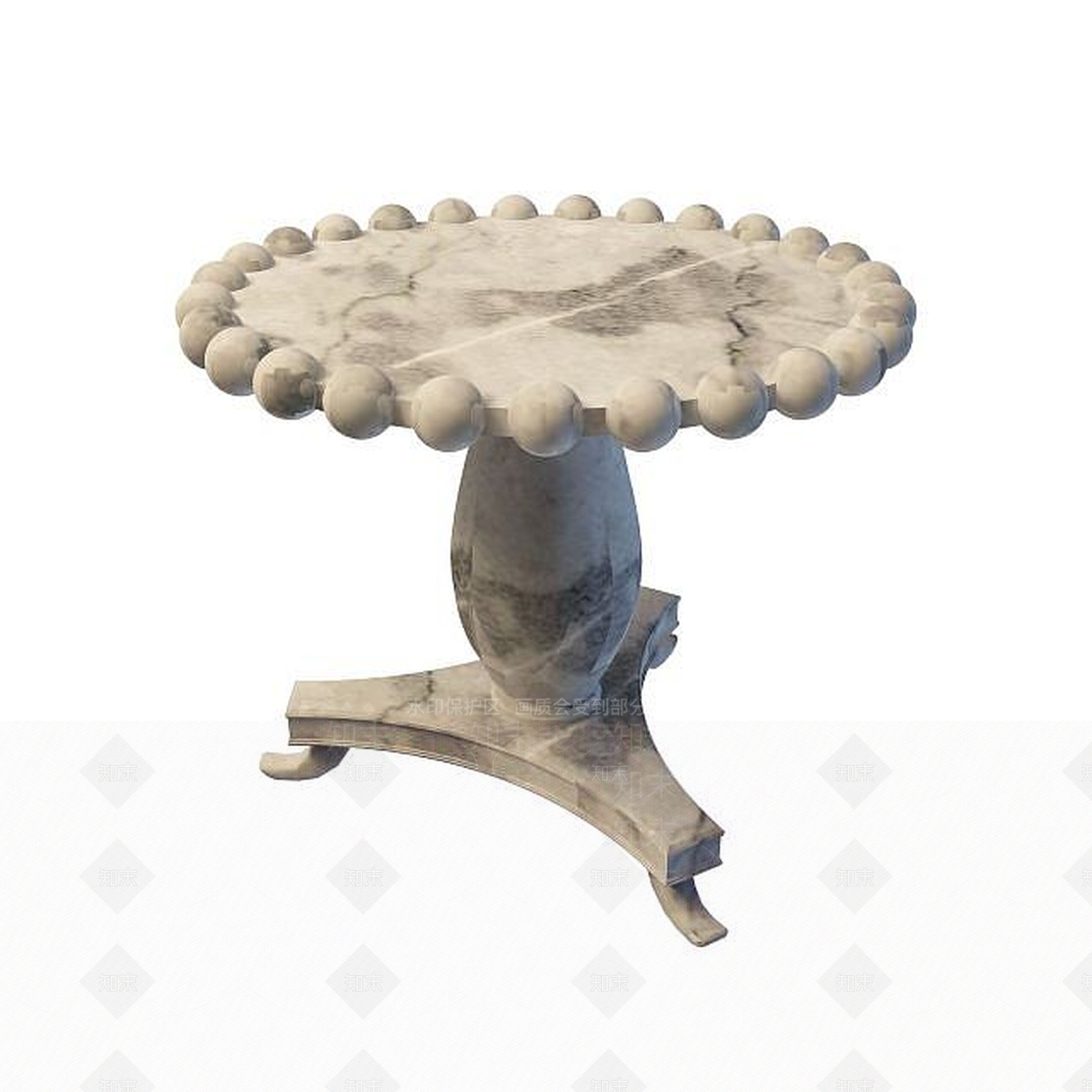 现代石艺桌子3D模型下载【ID:1195037520】