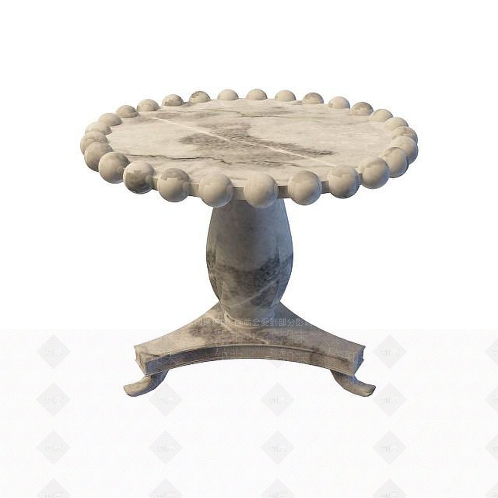 现代石艺桌子3D模型下载【ID:1195037520】