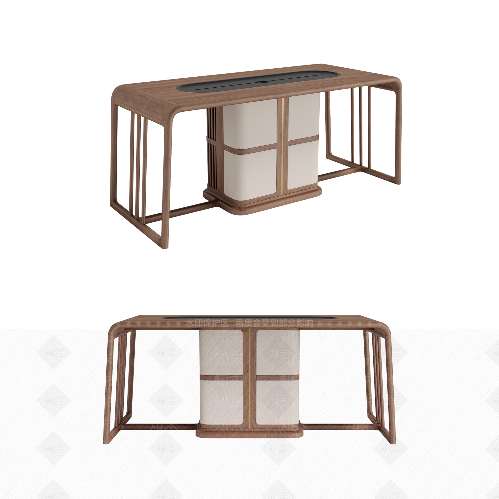 新中式茶桌椅3D模型下载【ID:1195039244】