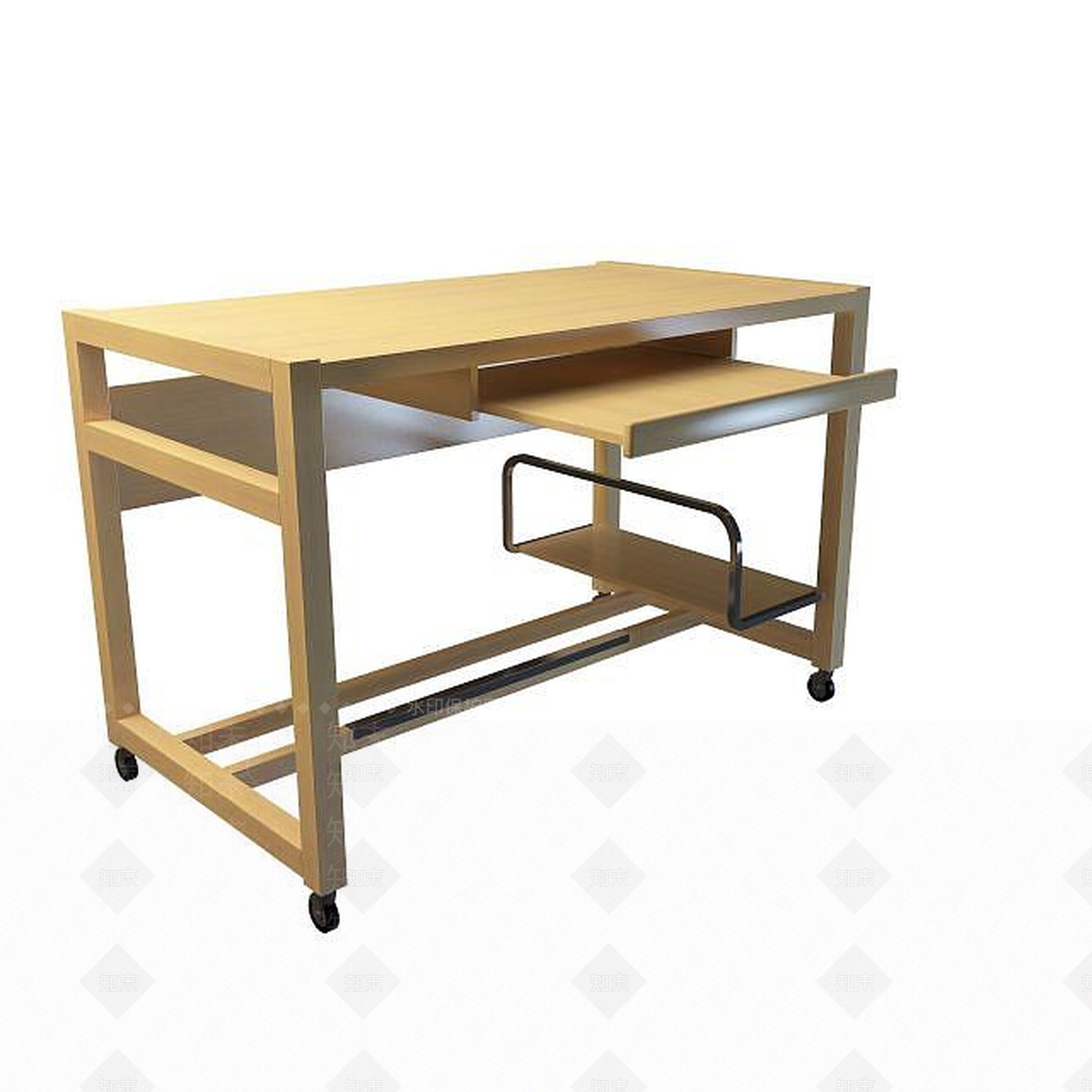 现代卧室电脑桌3D模型下载【ID:1195041652】