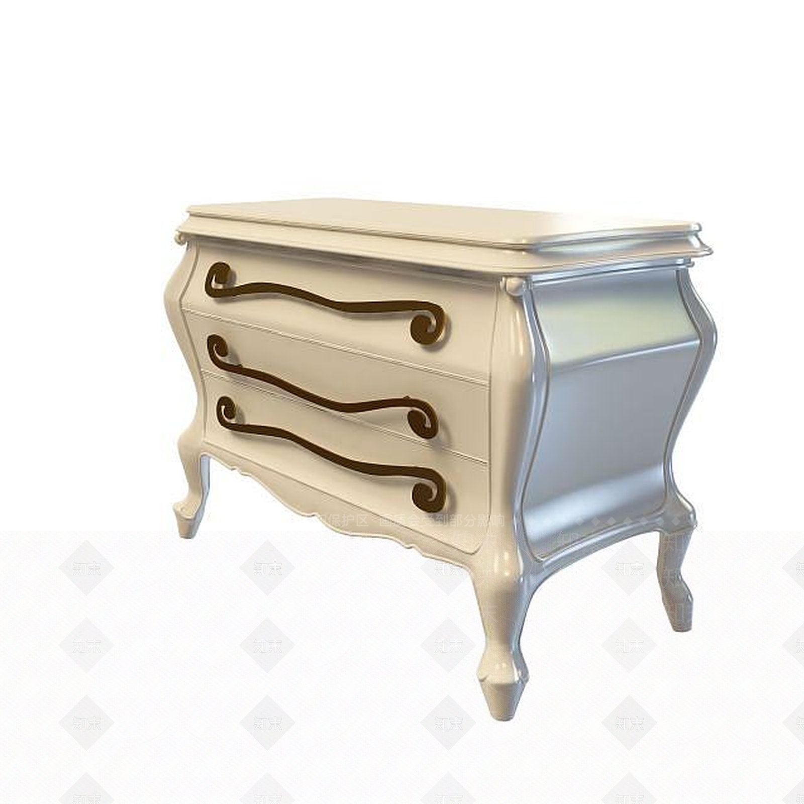 现代高档边几3D模型下载【ID:1195041873】