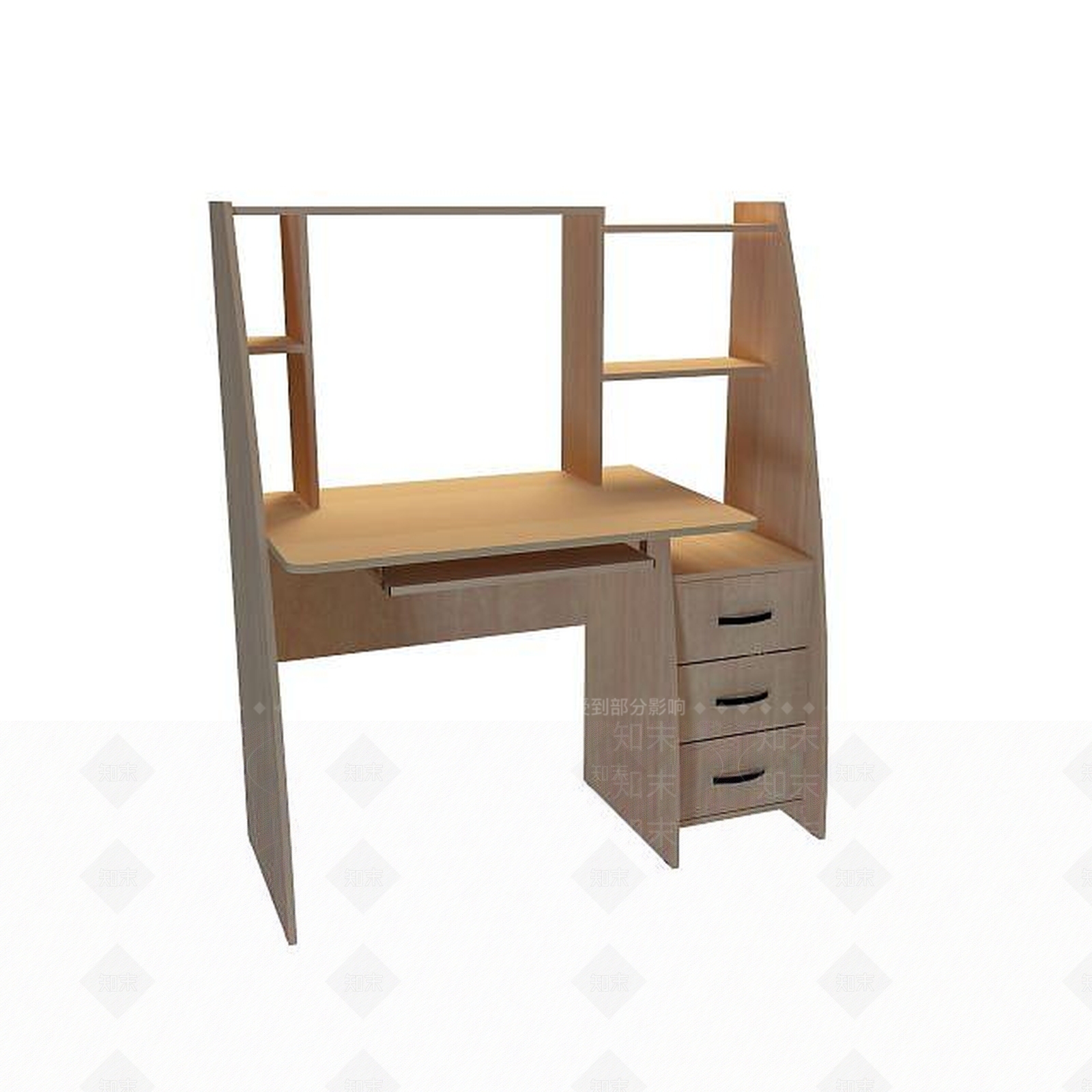 现代简约电脑桌3D模型下载【ID:1195041938】
