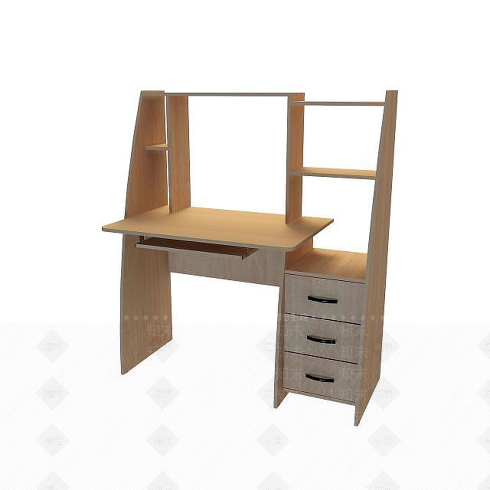 现代简约电脑桌3D模型下载【ID:1195041938】