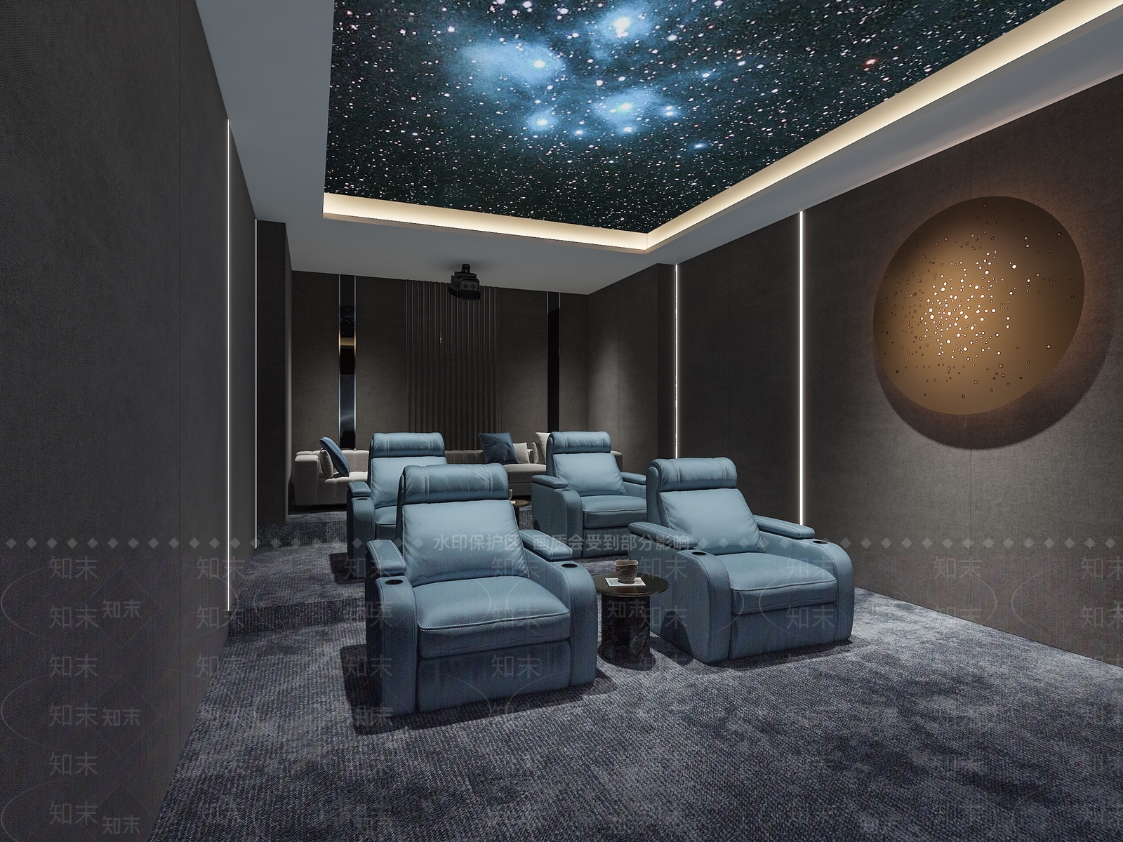 现代影音室3D模型下载【ID:1195046362】