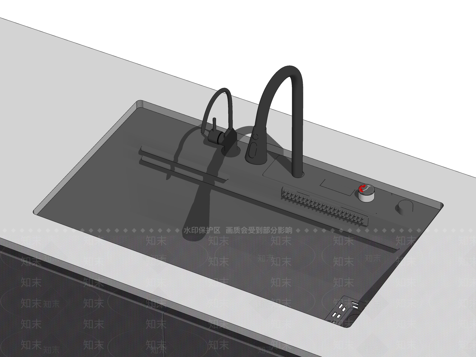 现代水槽SU模型下载【ID:1195047492】