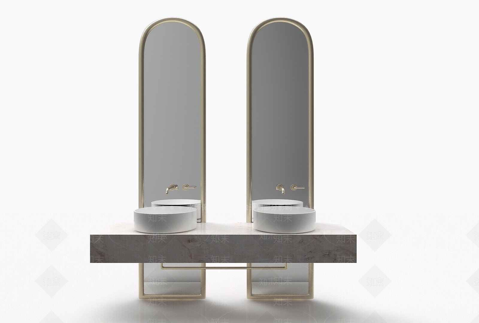 现代风格洗手台盆3D模型下载【ID:1195046443】