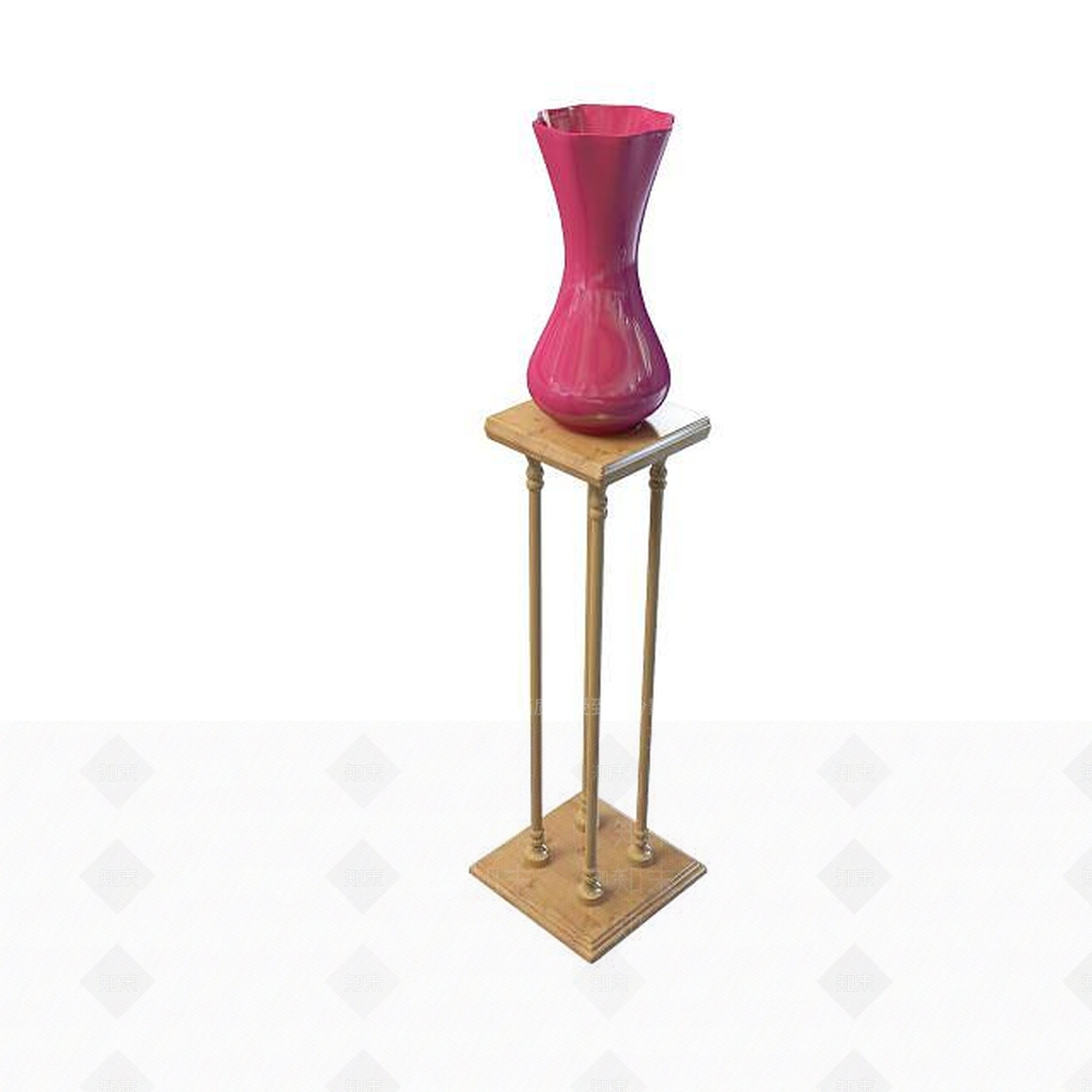 现代实木花几3D模型下载【ID:1195046630】