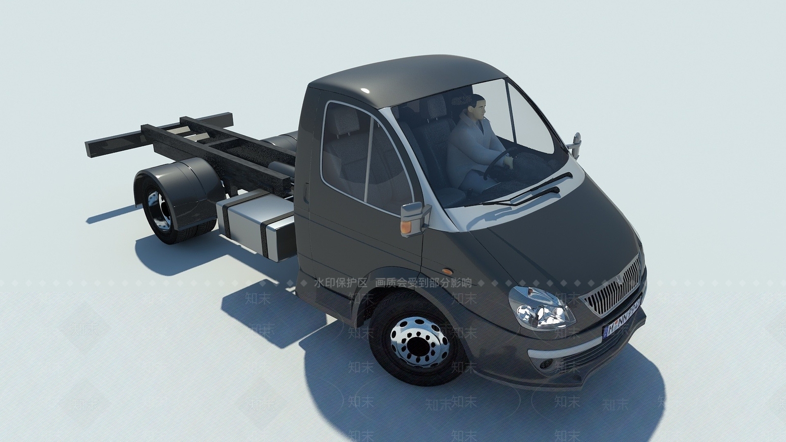 现代运输板车货车3D模型下载【ID:1195046687】