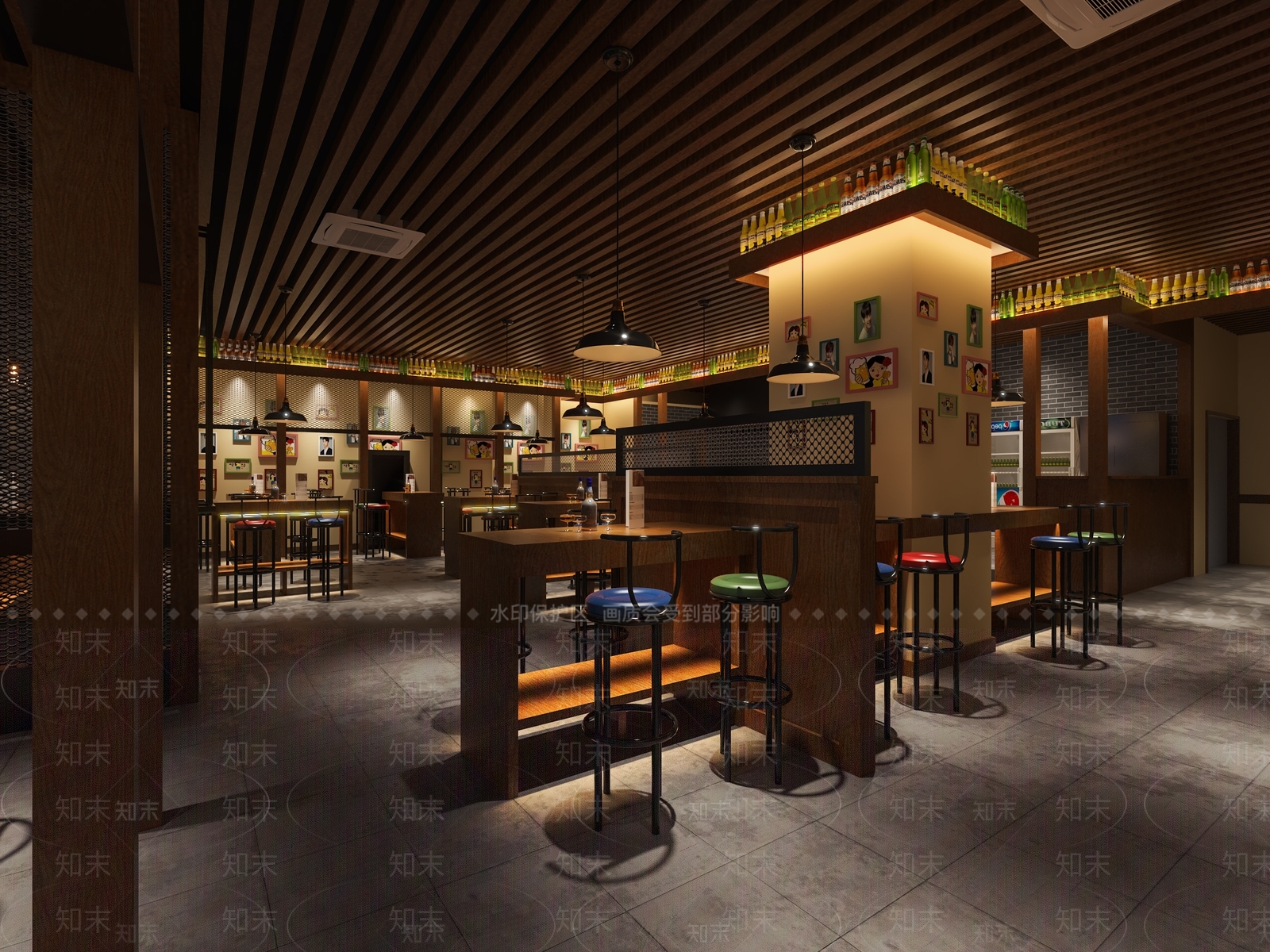 现代酒吧3D模型下载【ID:1195046873】