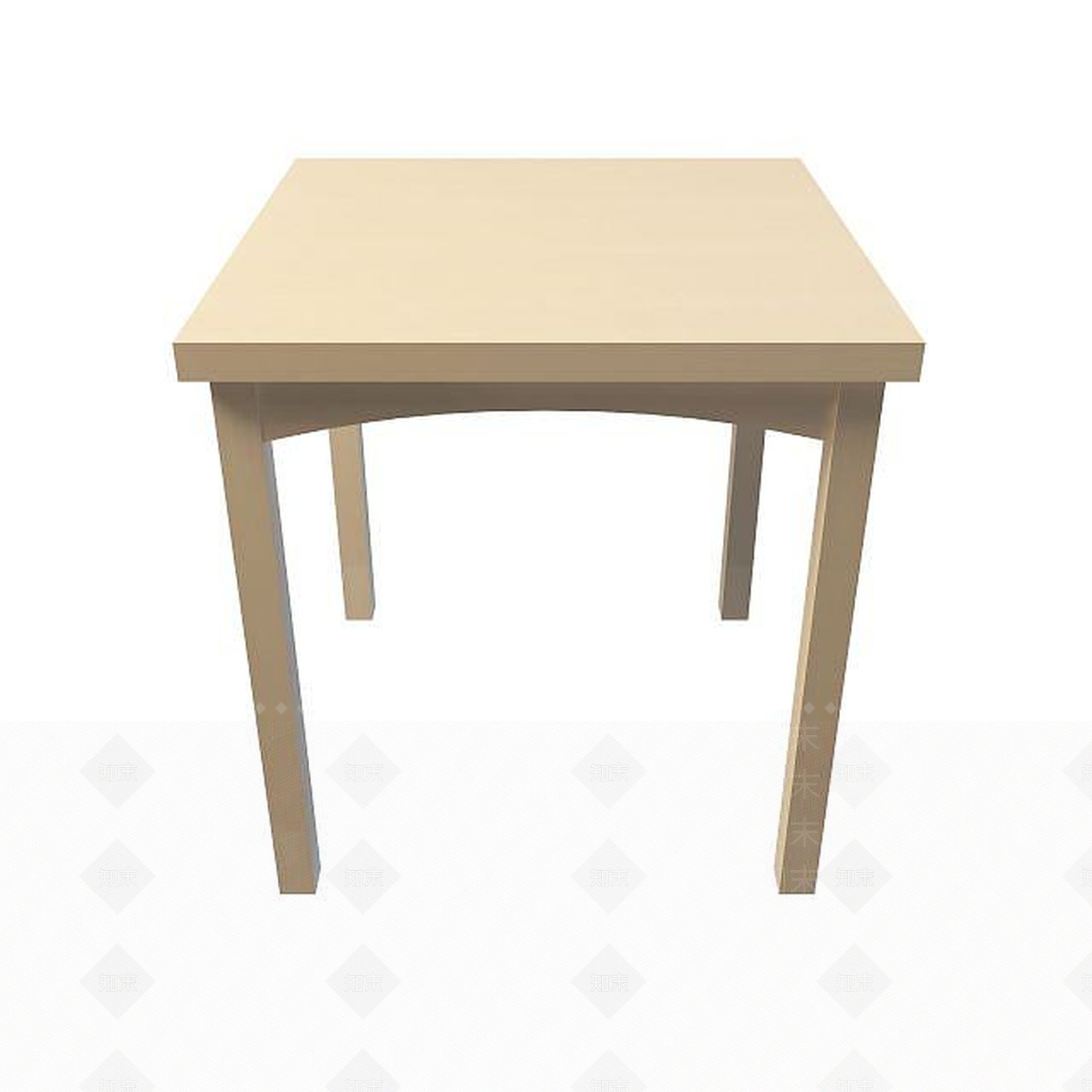 现代实木方桌3D模型下载【ID:1195046903】