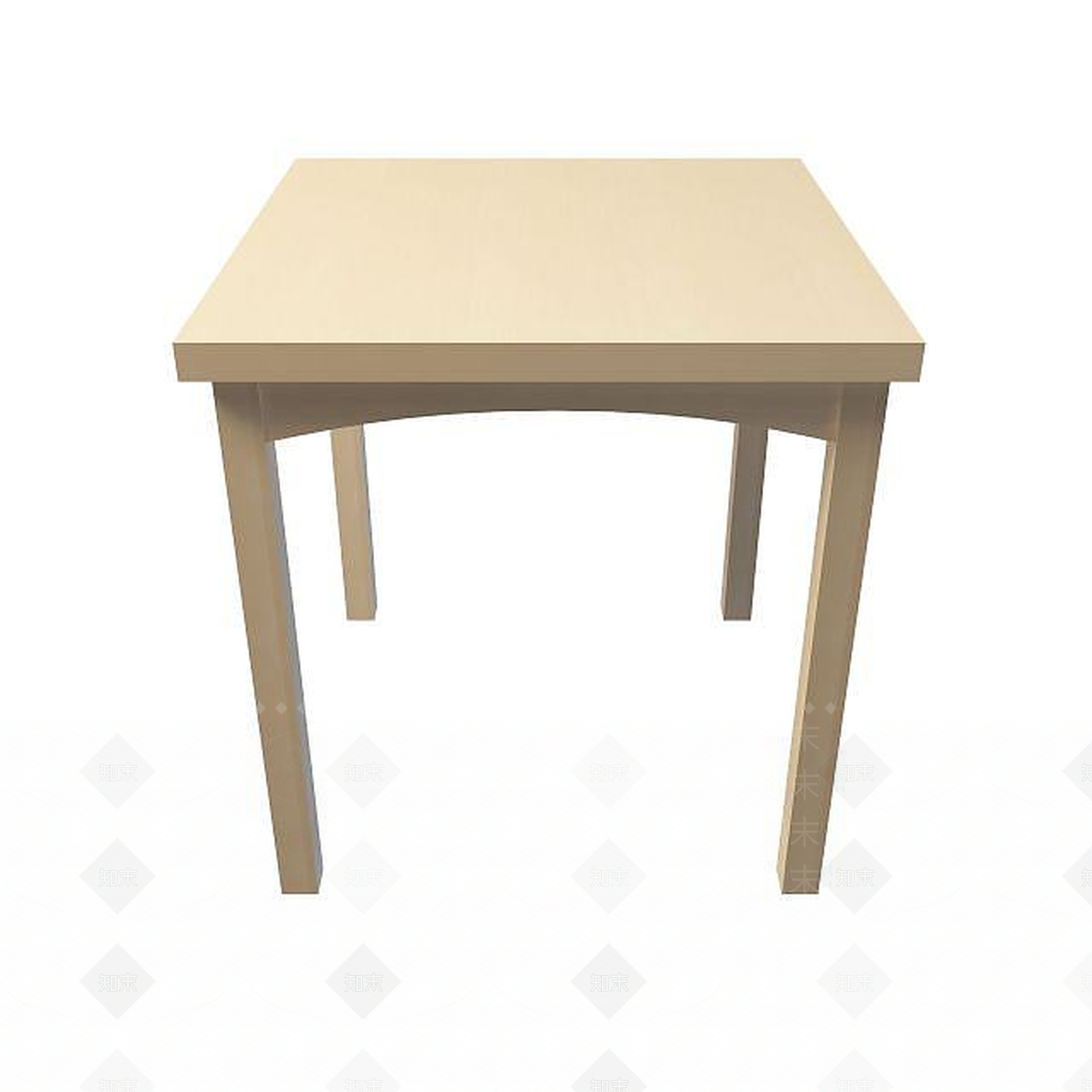 现代实木方桌3D模型下载【ID:1195046903】