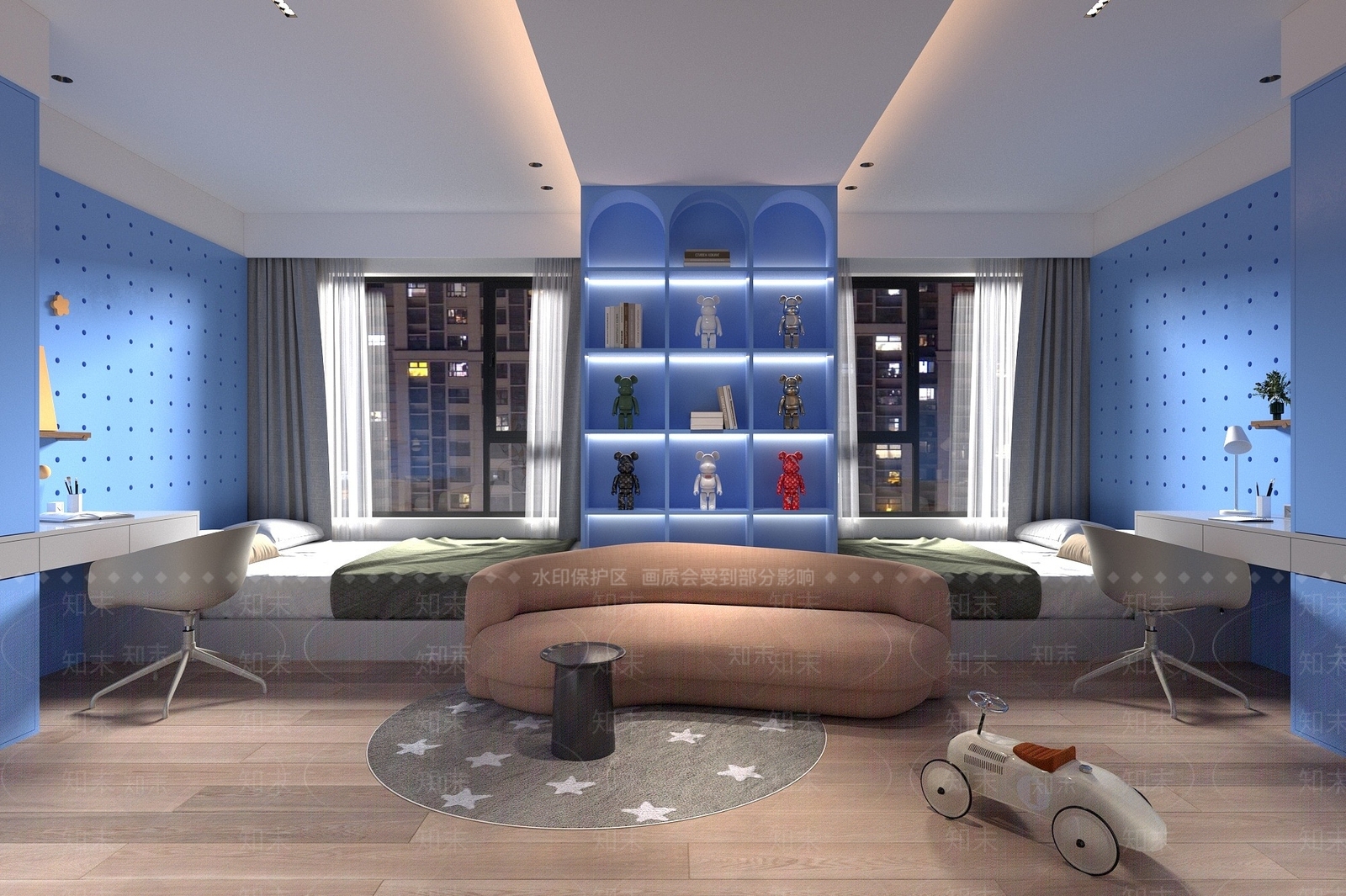 现代儿童房3D模型下载【ID:1195046977】