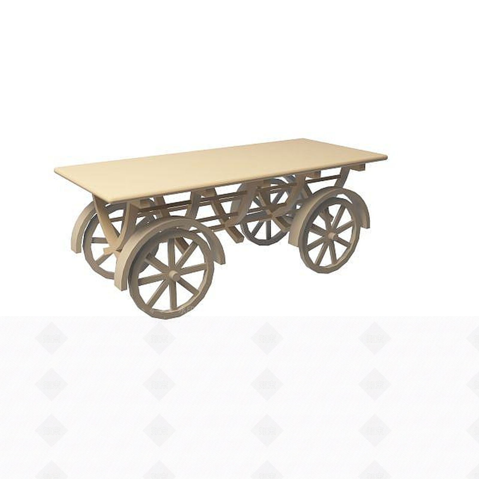 现代小车桌子3D模型下载【ID:1195047428】