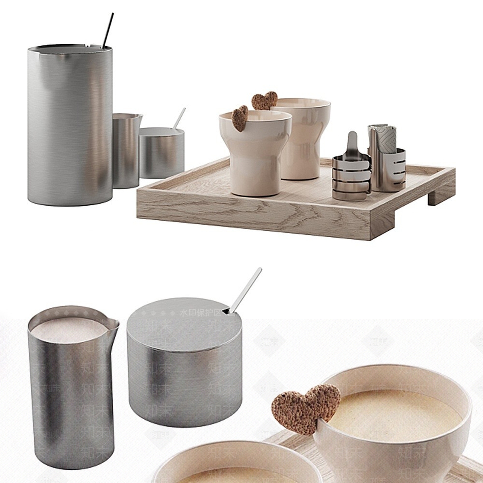 现代厨房用具3D模型下载【ID:1195047603】